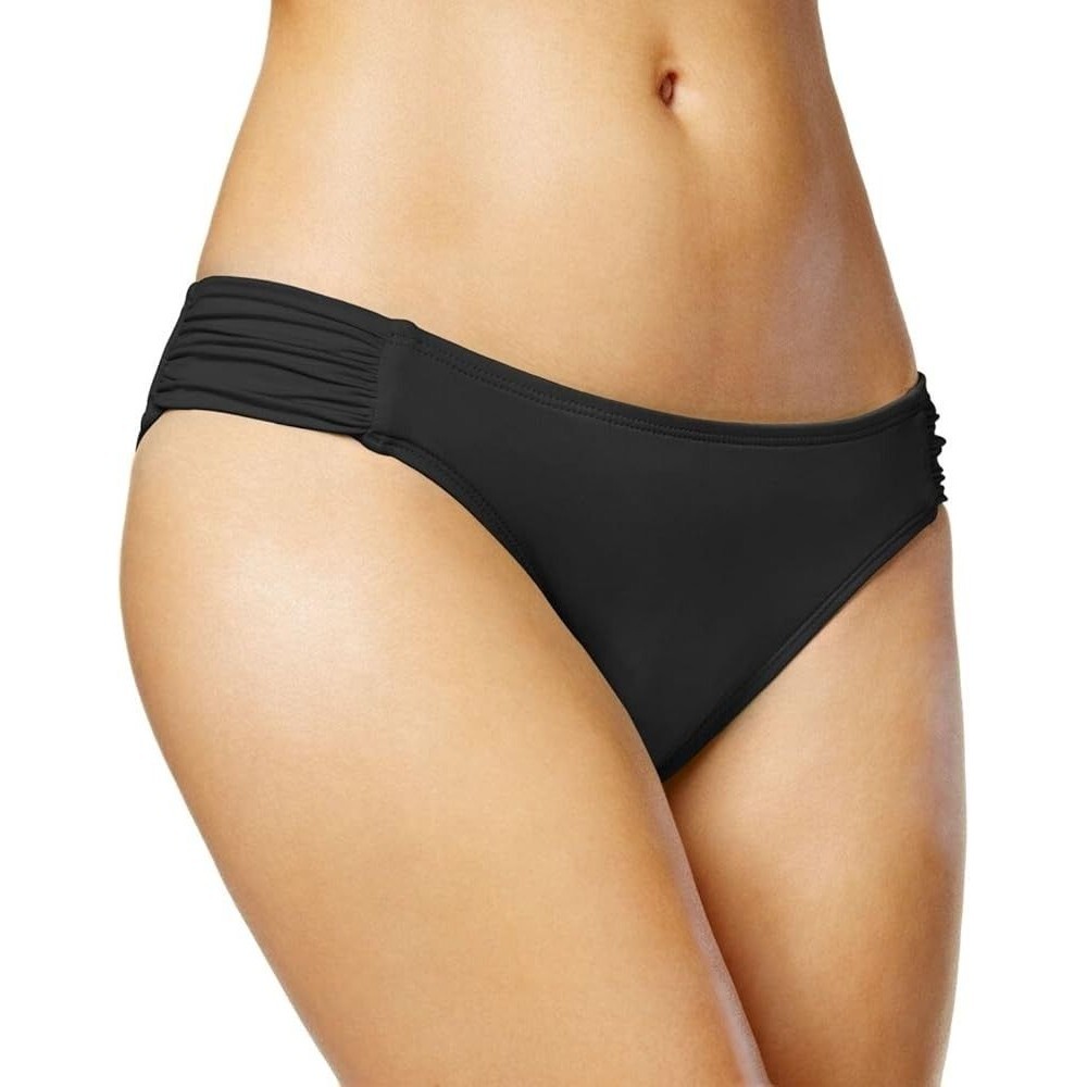 Bar III Women's Solid Black Swimsuit Bikini Bottoms Size XL NWT Swimwear Hipster
